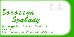 dorottya szabady business card